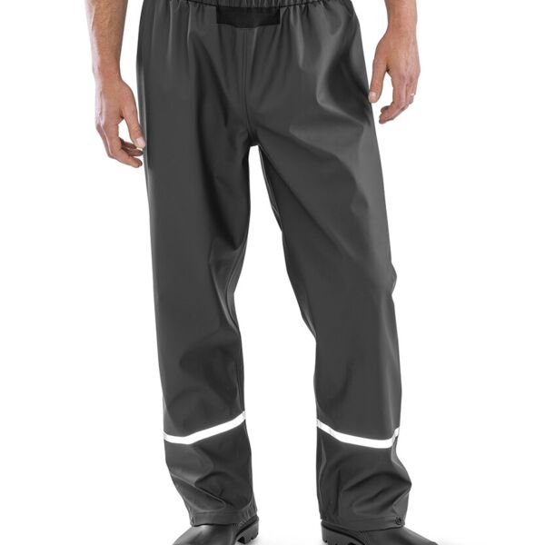 Prism PU waterproof trousers with reflective bands and recycled backing Thumbnail