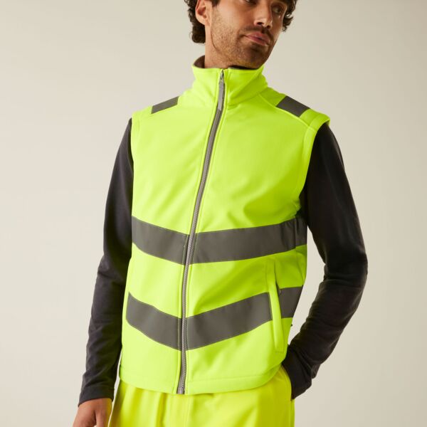 Hi-Vis Pro Contract Ablaze Softshell Bodywarmer Thumbnail