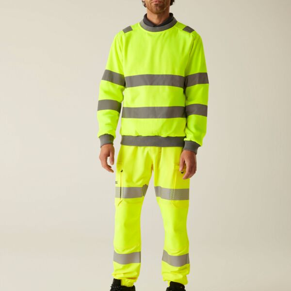Hi-Vis Pro Contrast Crew Neck Sweatshirt Thumbnail