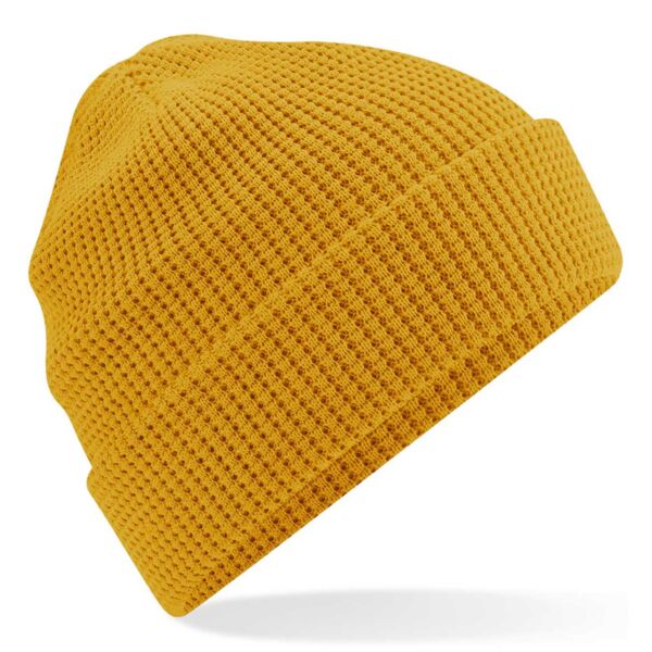 Organic cotton waffle beanie Thumbnail