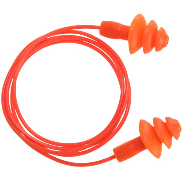 Reusable Corded TPR Ear Plugs ( 50 pairs) Thumbnail