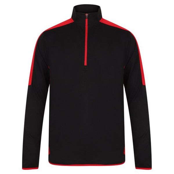 ¼ zip mid-layer with contrast panelling Thumbnail